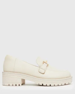 AGATHA Leather Heeled Loafers