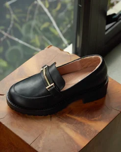 AGATHA Leather Heeled Loafers