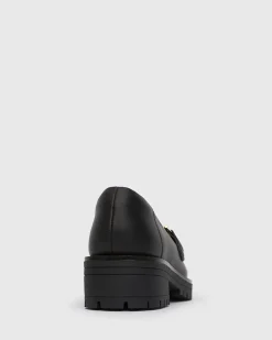 AGATHA Leather Heeled Loafers