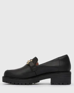 AGATHA Leather Heeled Loafers