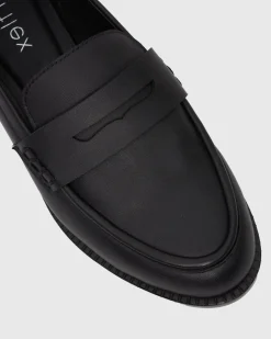 CASSIE Leather Penny Loafers