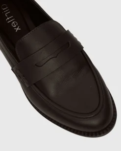CASSIE Leather Penny Loafers