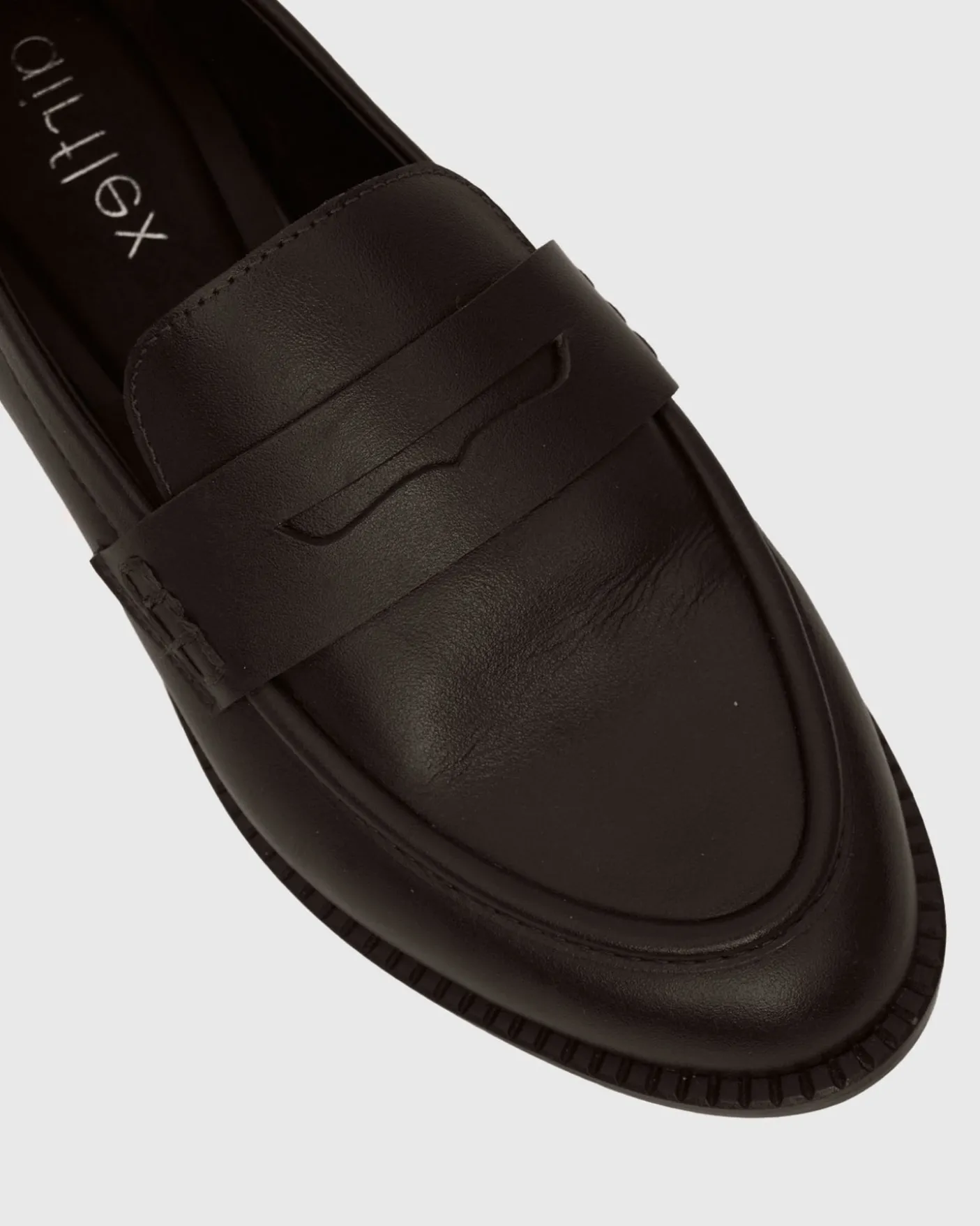 CASSIE Leather Penny Loafers