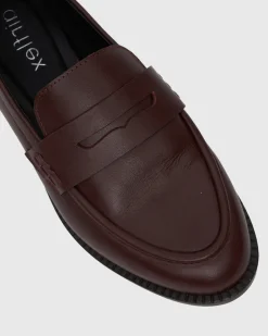 CASSIE Leather Penny Loafers