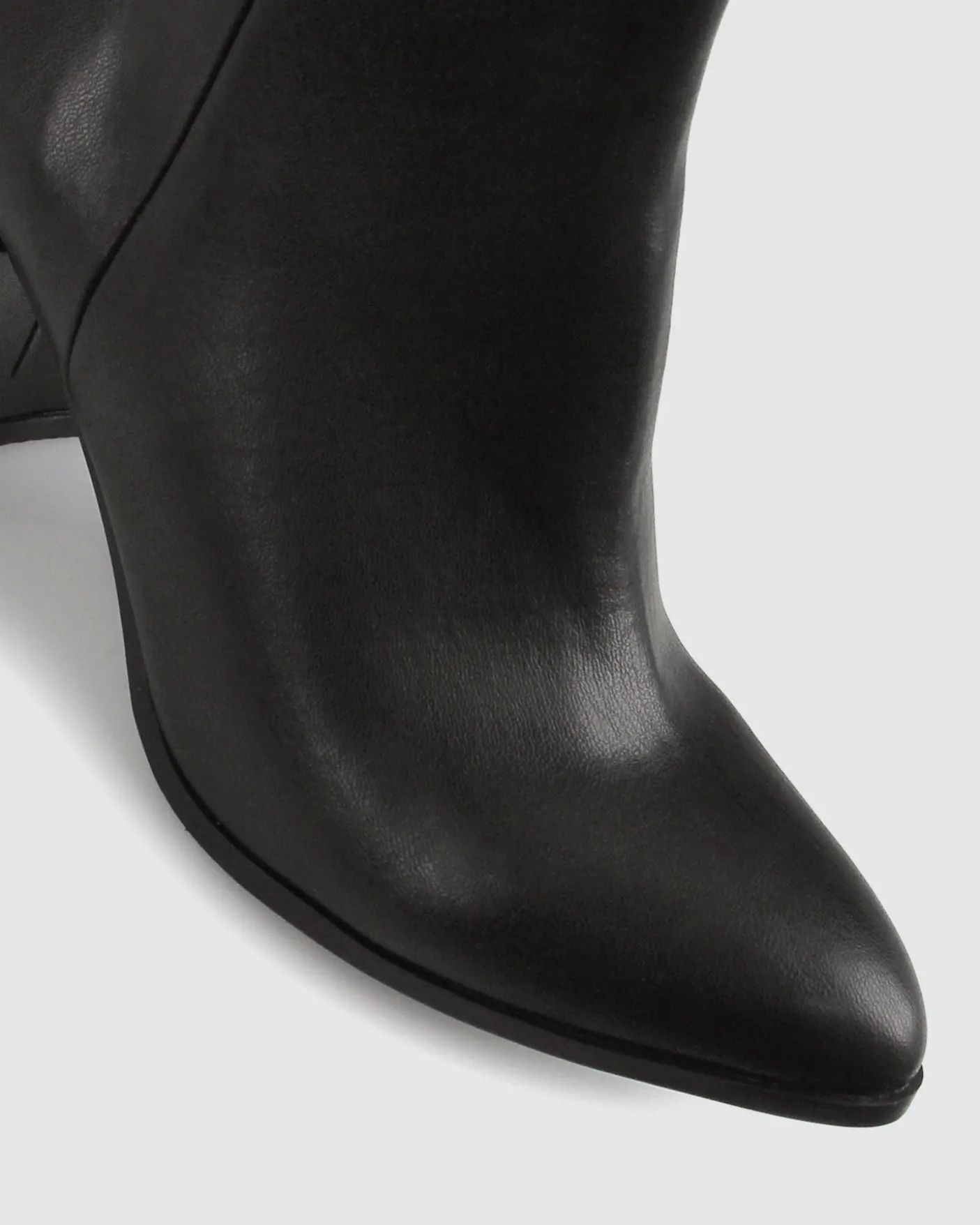 CHIA Vegan Point Toe Block Heel Boots