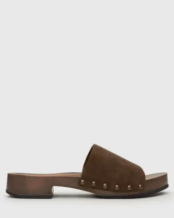 CLARA Suede Leather Clogs