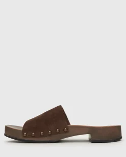 CLARA Suede Leather Clogs
