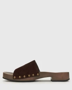 CLARA Suede Leather Clogs