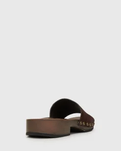 CLARA Suede Leather Clogs