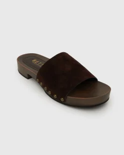 CLARA Suede Leather Clogs