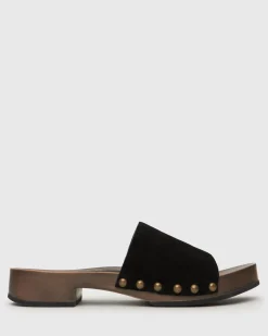 CLARA Suede Leather Clogs