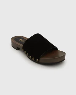 CLARA Suede Leather Clogs