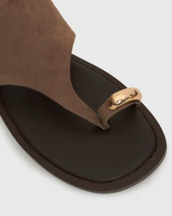 DOLPHIN Leather Thong Sandals