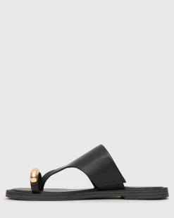 DOLPHIN Leather Thong Sandals
