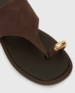 DOLPHIN Leather Thong Sandals