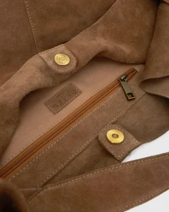 FABLE Suede Leather Tote Bag
