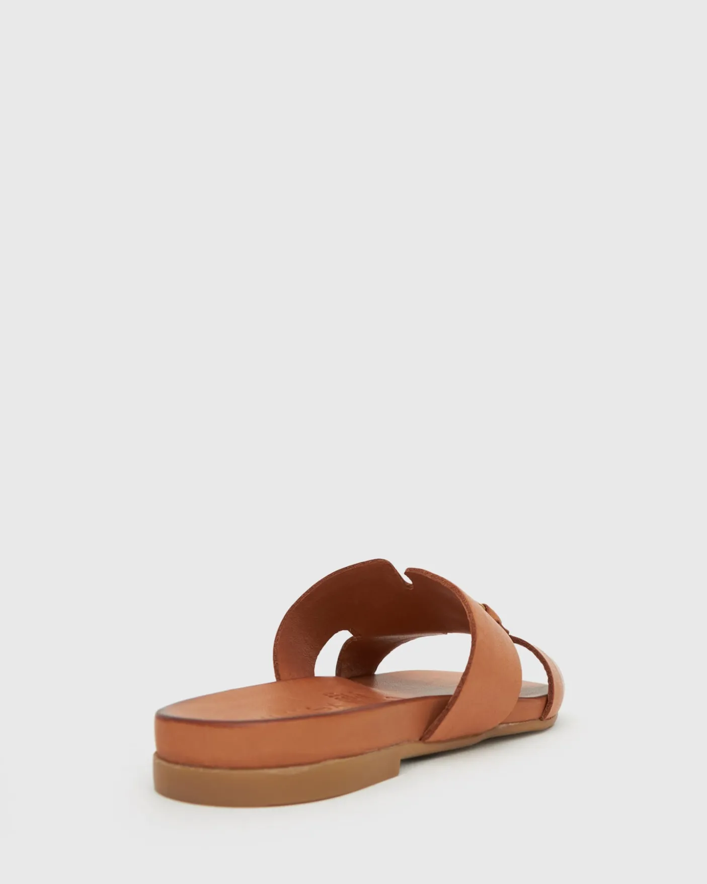 FOXY Buckle Leather Slide Sandals