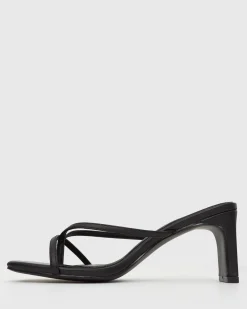 GIGI Square Toe Heeled Mules
