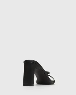 GIGI Square Toe Heeled Mules