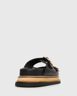 HARLAND Leather Flatform Slides