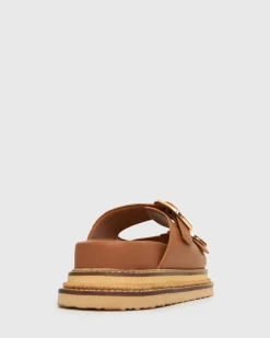 HARLAND Leather Flatform Slides