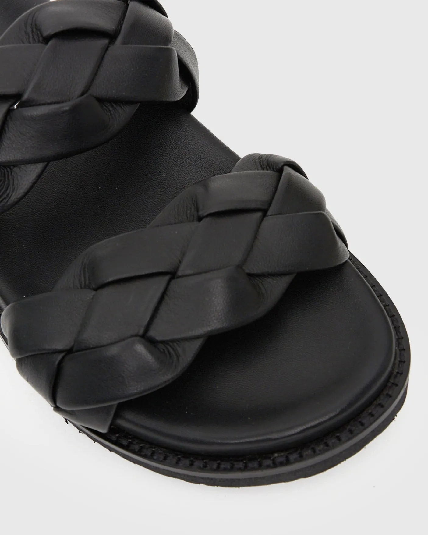 HAVANA Leather Braided Slides