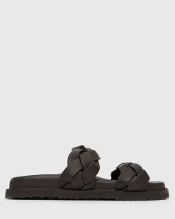 HAVANA Leather Braided Slides