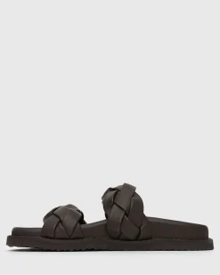 HAVANA Leather Braided Slides