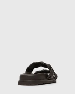 HAVANA Leather Braided Slides