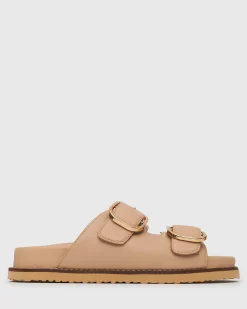 HUSH Leather Buckle Slides