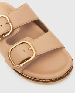 HUSH Leather Buckle Slides