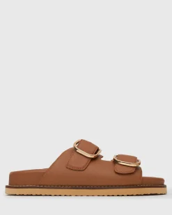 HUSH Leather Buckle Slides