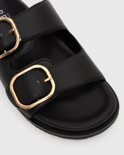 HUSH Leather Buckle Slides