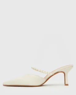 JASMINE Faux Pearl-Embellished Heel Pumps