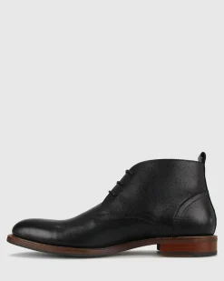 JIMMY Leather Lace Up Dress Boots