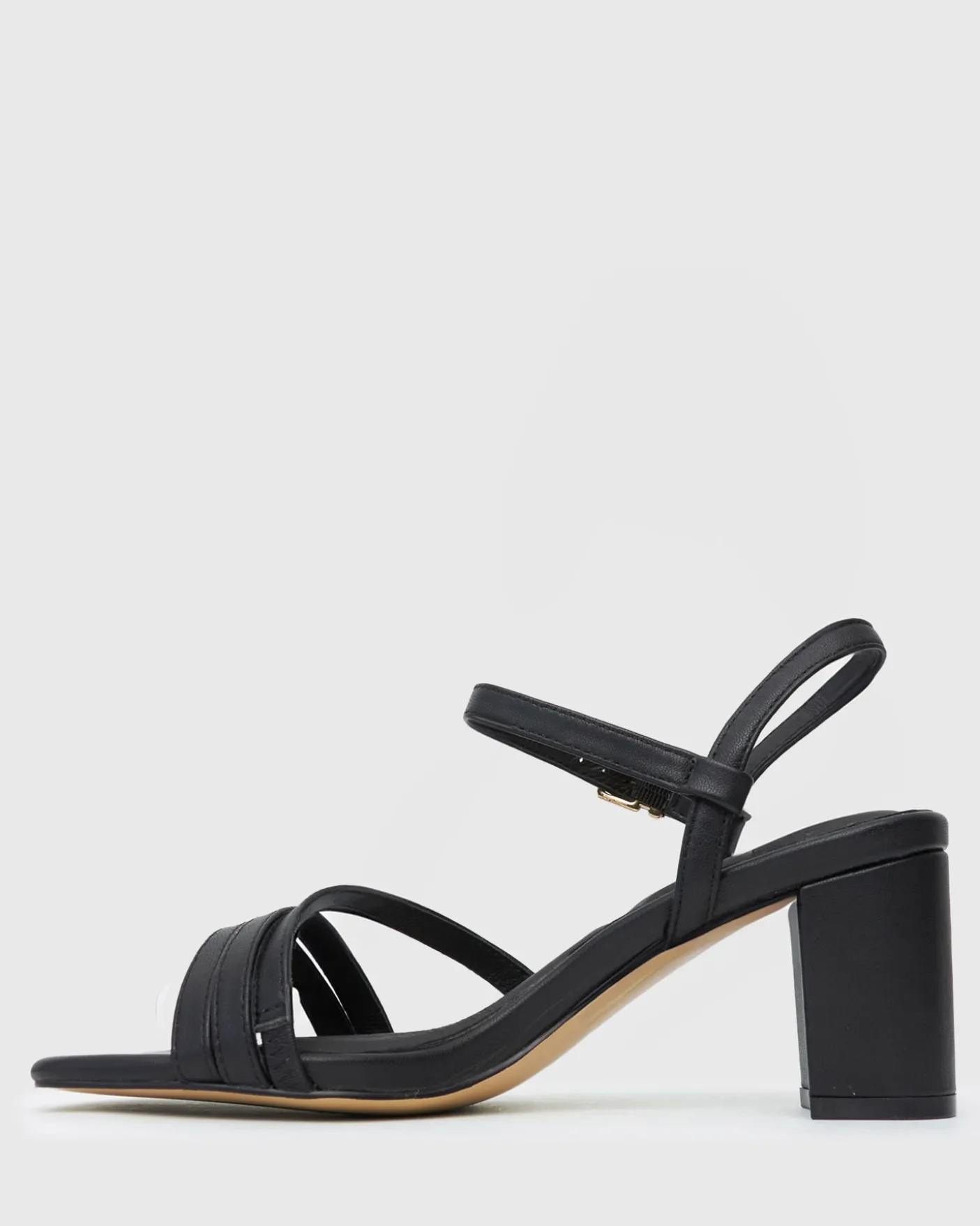 LANE Leather Block Heel Sandals