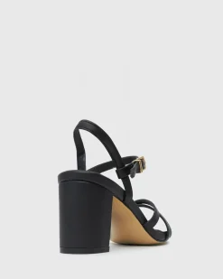 LANE Leather Block Heel Sandals