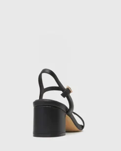 LIV Block Heel Leather Sandals