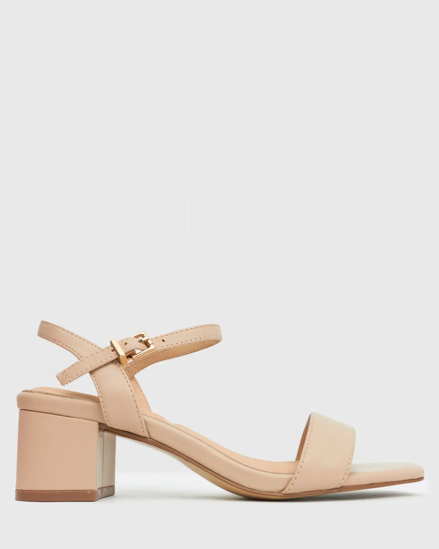 LIV Block Heel Leather Sandals