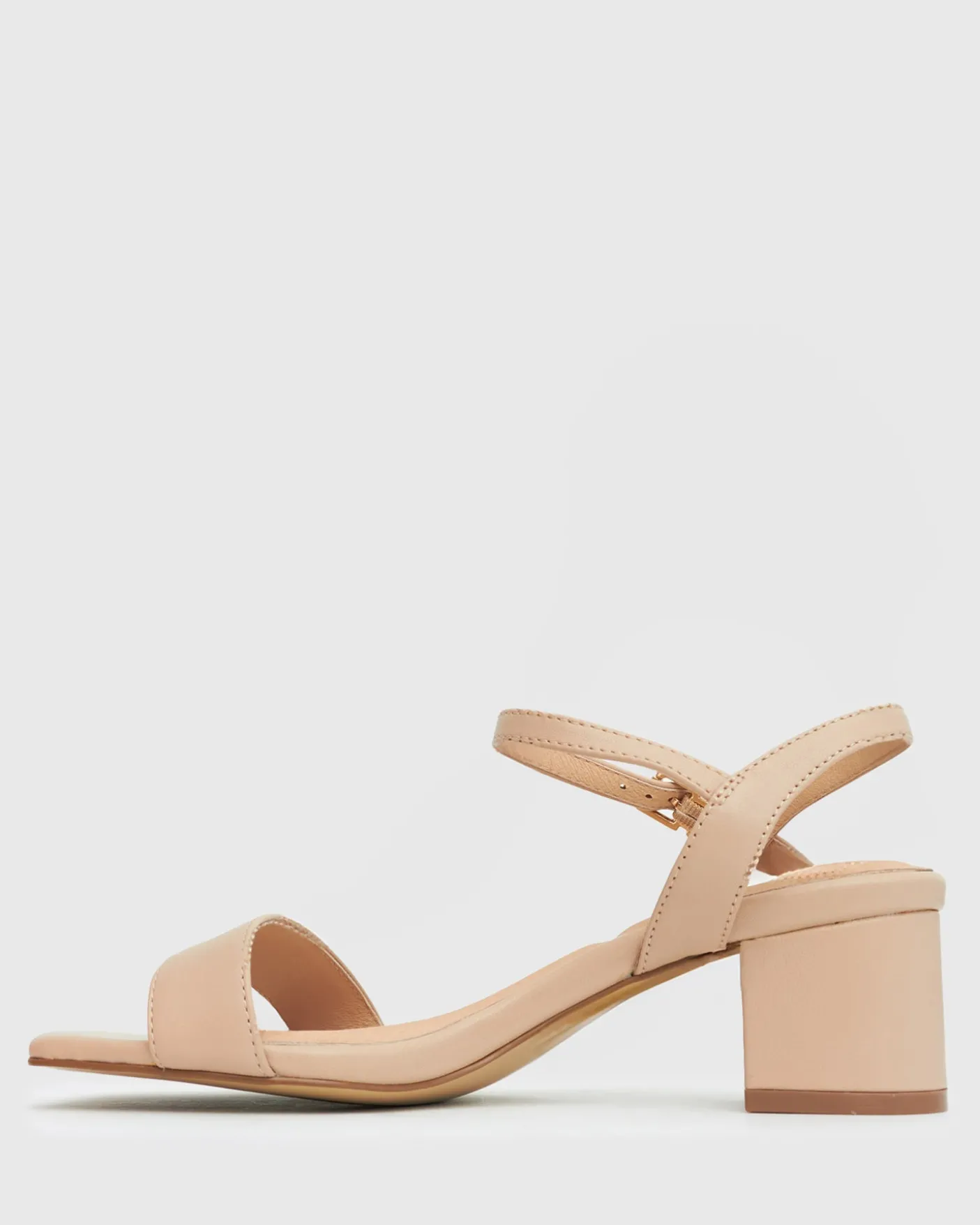 LIV Block Heel Leather Sandals