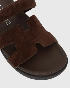 MARBELLA Suede Leather Footbed Sandals