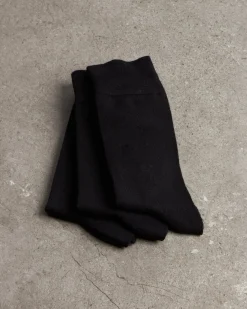 MENS BLACK BAMBOO DRESS SOCK PACK M/L