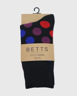 MENS BLACK MULTI BAMBOO SOCKS S/M