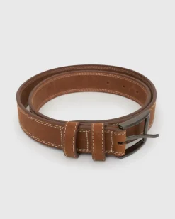 MENS LEATHER BELT SEAT L/XL