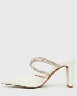 MINDY Diamante Pointed Toe Mules