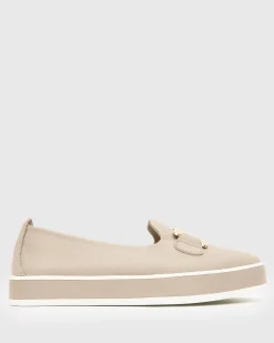 NED Gold Trim Leather Loafers
