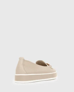 NED Gold Trim Leather Loafers
