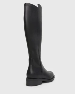 PIERCE Rounded Toe Knee-High Boots