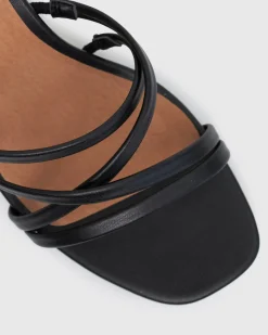 PRAISE Strappy Block Heel Mules