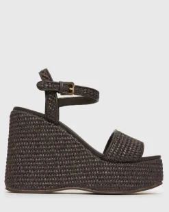 PRE-ORDER FAME Raffia Platform Wedges
